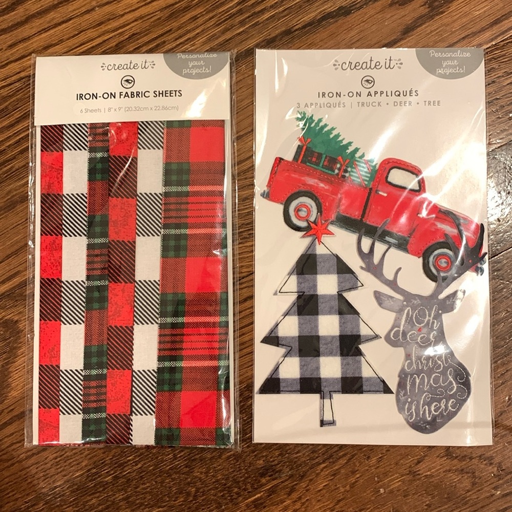 Holiday Iron on Fabric Sheets and Appliqués